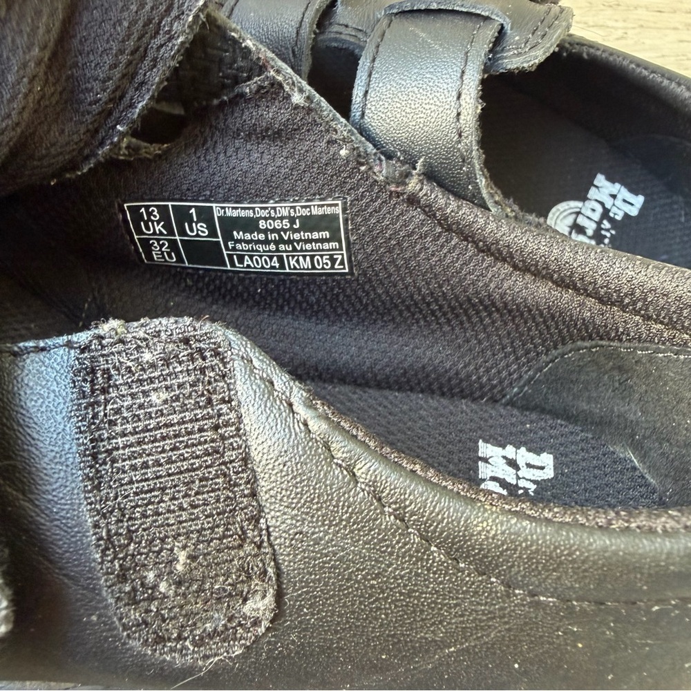 Dr. Martens Kids Black Leather Mary Jane Shoes - Picture 7 of 7